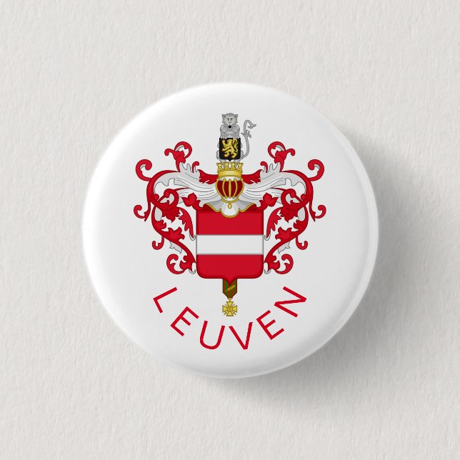 Badge Rond 2,50 Cm Armoiries de Louvain, Belgique (Devant)
