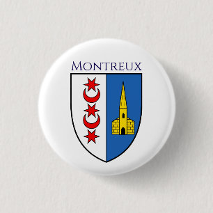 Badge Rond 2,50 Cm Armoiries de Montreux, Suisse