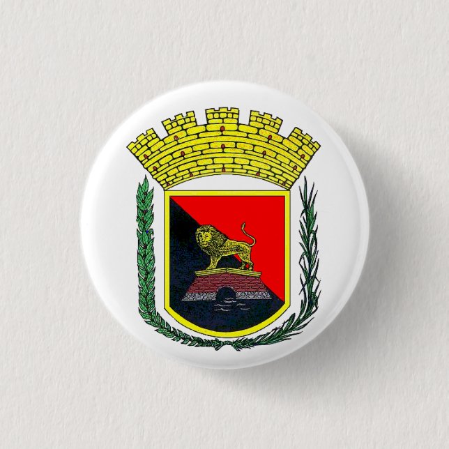 Badge Rond 2,50 Cm Armoiries de Ponce, Porto Rico (Devant)