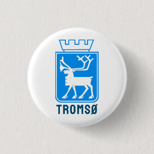 Badge Rond 2,50 Cm Armoiries de Tromsø, NORVÈGE