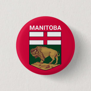 Badge Rond 2,50 Cm Armoiries du Manitoba - CANADA