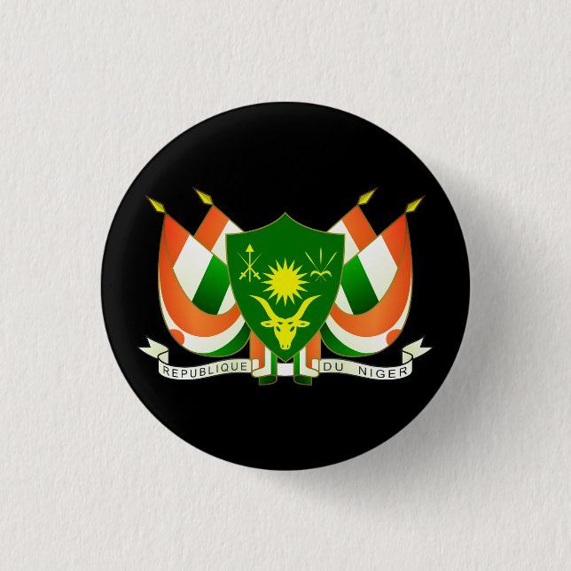 Badge Rond 2,50 Cm Armoiries du Niger (Devant)