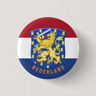 Badge Rond 2,50 Cm Armoiries du Pays-Bas