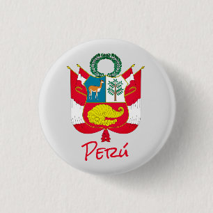 Badge Rond 2,50 Cm Armoiries du Pérou