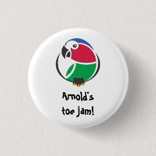 Badge Rond 2,50 Cm Arnold est la confiture d'orteil ! L'invective K'B
