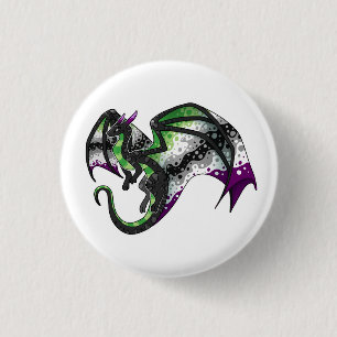 Badge Rond 2,50 Cm AroAce Pride Dragon