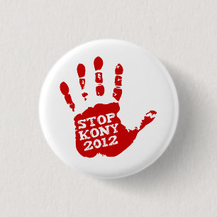 Badge Rond 2,50 Cm Arrêt 2012 de Kony Handprint Joseph Kony