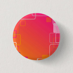 Badge Rond 2,50 Cm Arrière - plan rose-orange avec carré coloré