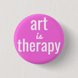 Badge Rond 2,50 Cm Art is Therapy Pink Pin Button