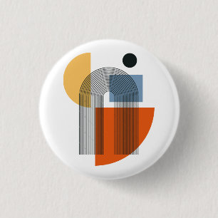 Badge Rond 2,50 Cm Art mural abstrait géométrique de style moderne du