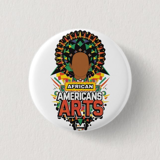 Badge Rond 2,50 Cm Arts africains (Devant)