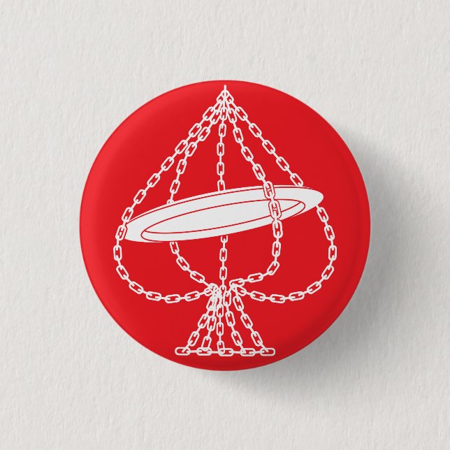 Badge Rond 2,50 Cm As de golf de disque (Devant)