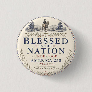 Badge Rond 2,50 Cm Assiettes de la nation bénie