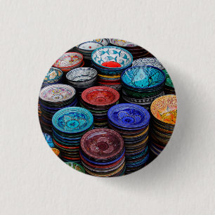 Badge Rond 2,50 Cm Assiettes marocaines au marché