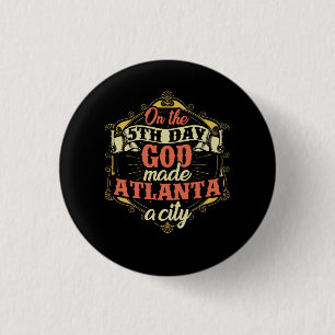 Badge Rond 2,50 Cm Atlanta ville de Géorgie