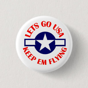 Badge Rond 2,50 Cm Atteindre - Garder Em Flying bouton