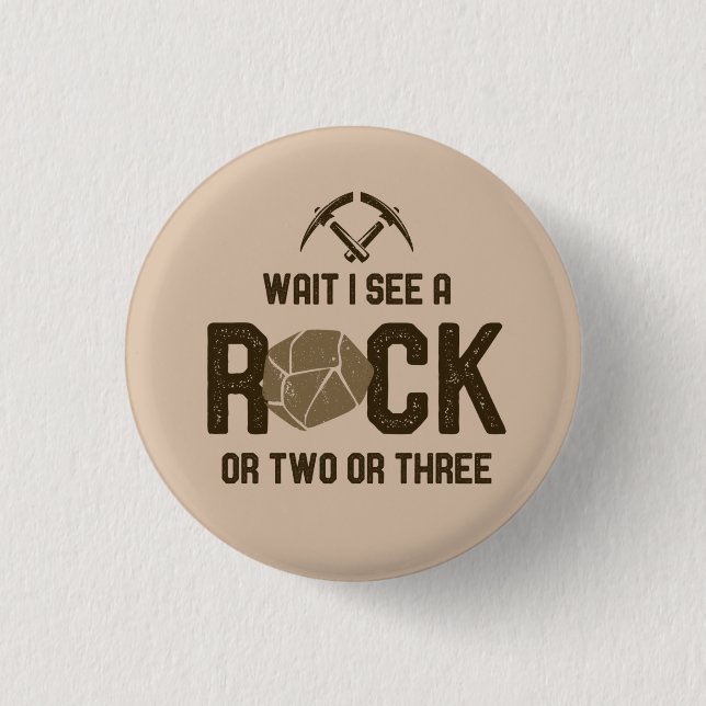 Badge Rond 2,50 Cm Attends De Voir Un Rock (Devant)