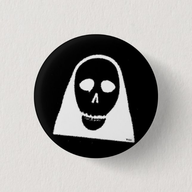 Badge Rond 2,50 Cm Aucun crâne (Devant)