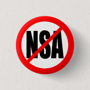 BADGE ROND 2,50 CM "AUCUN NSA "