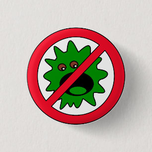 Badge Rond 2,50 Cm Aucun virus autorisé