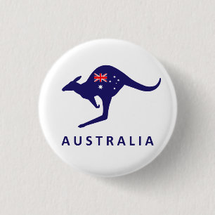 BADGE ROND 2,50 CM AUSTRALIE KANGAROO