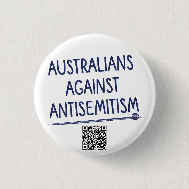 Badge Rond 2,50 Cm Australiens contre l'antisémitisme - Épingle / Bou (Devant)