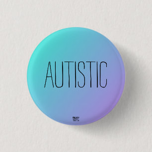 Badge Rond 2,50 Cm Autism/pourpre Bleu "autiste" Neurodiversity