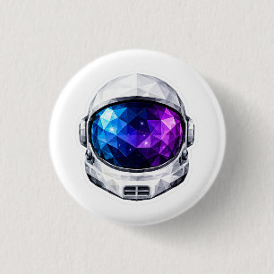 Badge Rond 2,50 Cm Autocollant de casque d'astronaute