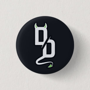 Badge Rond 2,50 Cm Autocollant monogramme DD