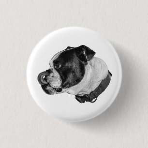 Badge Rond 2,50 Cm Autocollant ombré Bulldog
