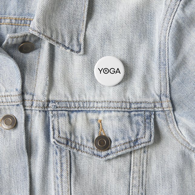 Badge Rond 2,50 Cm Autocopiant de yoga (En situation)