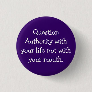 Badge Rond 2,50 Cm Autorité de question