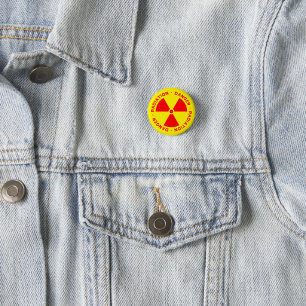 Badge Rond 2,50 Cm Avertissement de rayonnement