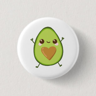 Badge Rond 2,50 Cm Avocado Heart