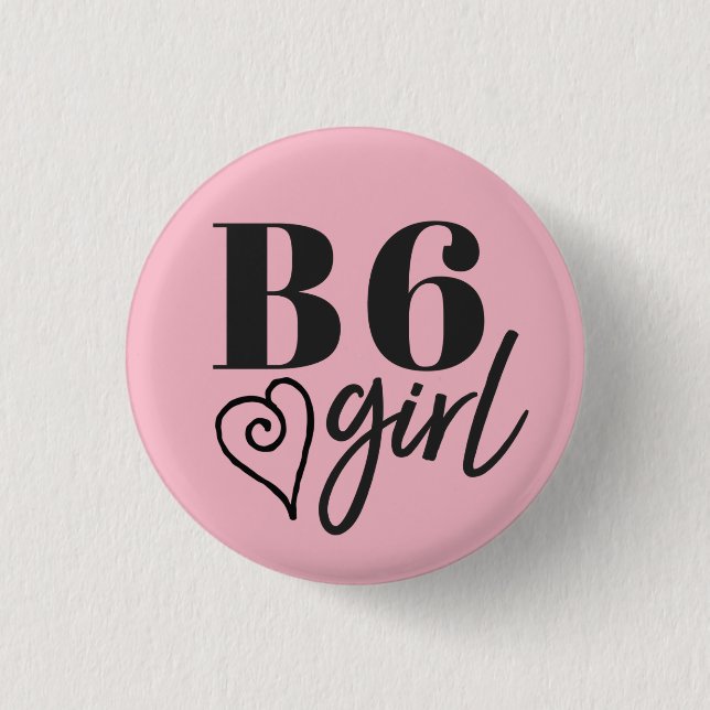 Badge Rond 2,50 Cm B6 fille - Pin de talent (Devant)