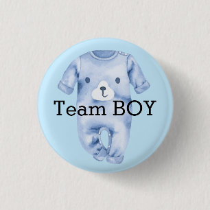 Badge Rond 2,50 Cm Baby Genre révéler l'équipe garçon