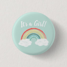 Badge Rond 2,50 Cm Baby shower arc-en-ciel Boho
