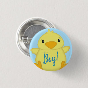 Badge Rond 2,50 Cm Baby shower blanc