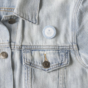 Badge Rond 2,50 Cm Baby Shower Préparatoire Côtière Coquette