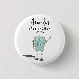 Badge Rond 2,50 Cm Baby shower robot