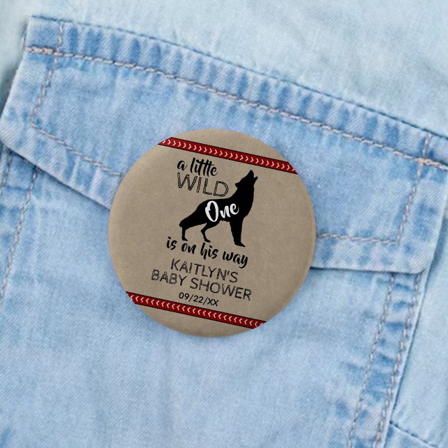Badge Rond 2,50 Cm Baby shower Wild One Boys (Créateur téléchargé)