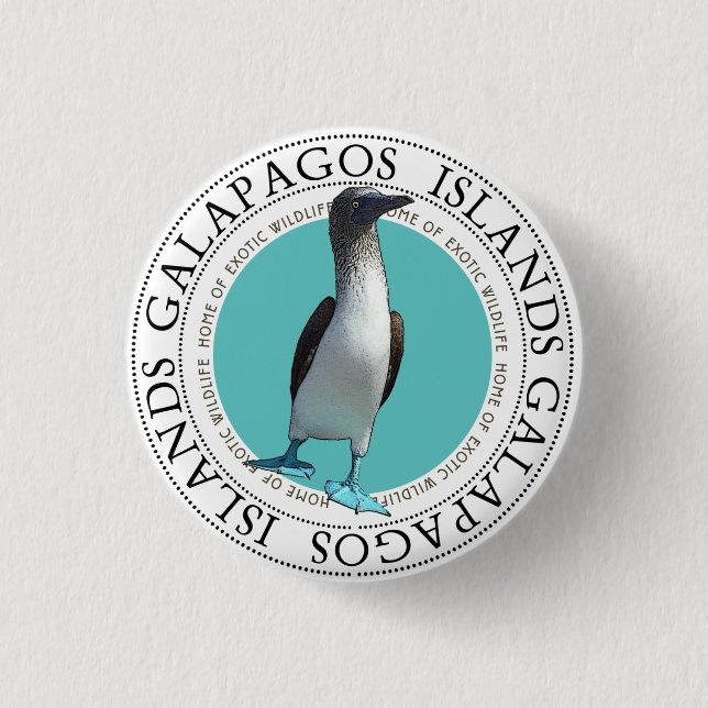 Badge Rond 2,50 Cm Bac à pied bleu (Devant)
