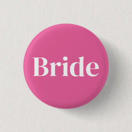 Badge Rond 2,50 Cm Bachelorette de mariée rose