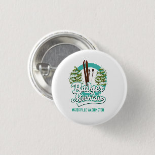 Badge Rond 2,50 Cm Badger Mountain Waterville Washington logo du ski