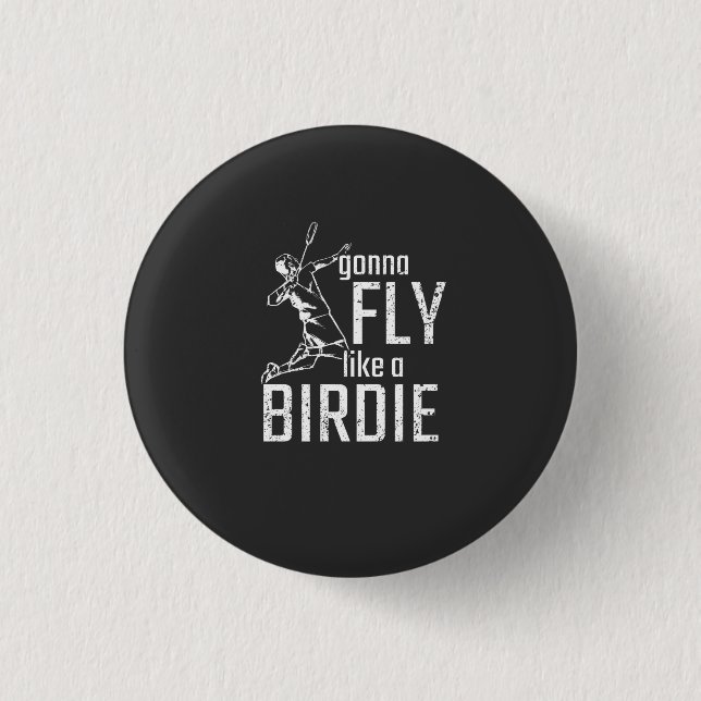 Badge Rond 2,50 Cm Badminton (Devant)