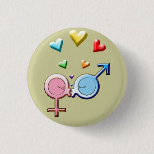 Badge Rond 2,50 Cm Baisers de bonbon à genre
