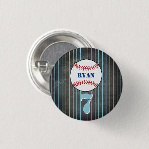 Badge Rond 2,50 Cm Bal de baseball Anniversaire Personnalisé Fête des