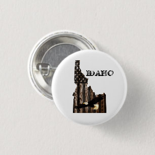 BADGE ROND 2,50 CM BALD EAGLE BOIS BRÛLÉ - IDAHO PATRIOT NOIR
