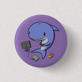 Badge Rond 2,50 Cm Baleine de Gamer