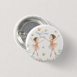 Badge Rond 2,50 Cm Ballerina personnalisée Bouton fête d'anniversaire